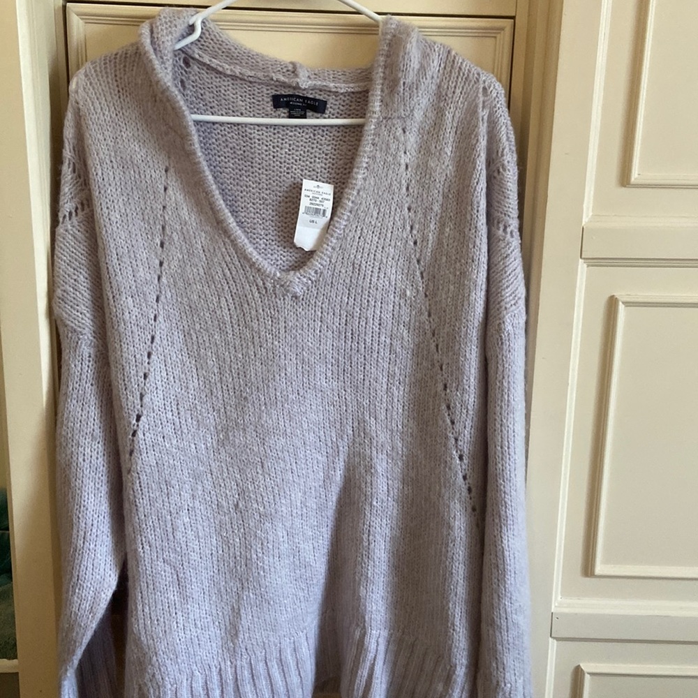 Lavender hooded sweater